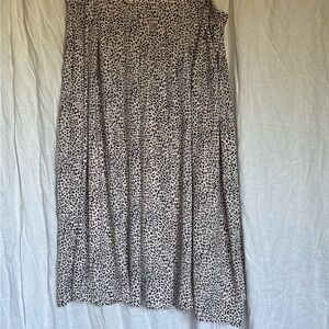 Leopard Print printed Midi Skirt - Beige and Black